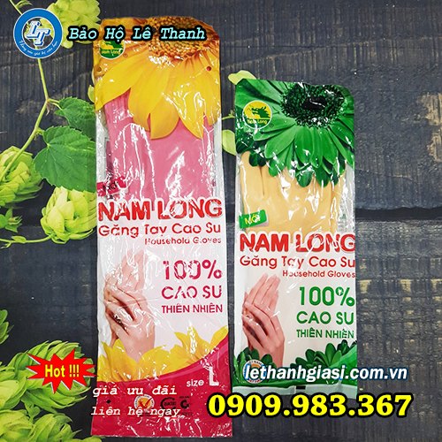 găng tay cao su nam long đủ màu sắc, đa dạng kích cỡ nam long