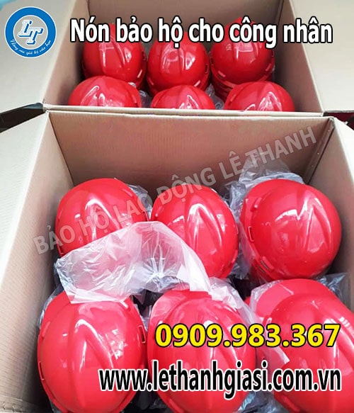 Nón bảo hộ lao động màu đỏ