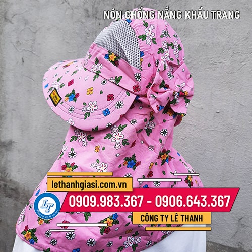 Mũ khẩu trang chống nắng vành rộng cao cấp Mũ khẩu trang chống nắng vành rộng cao cấp
