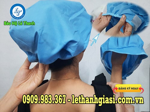 nón trùm tóc công nhân thấm hút, không bết tóc nón công nhân