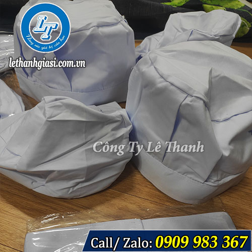 Nón đầu bếp màu trắng giá sỉ rẻ Nón đầu bếp màu trắng