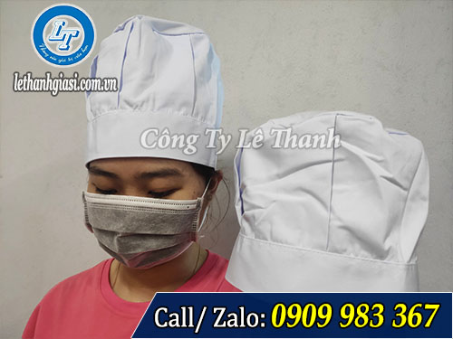 Nón đầu bếp màu trắng giá sỉ rẻ Nón đầu bếp màu trắng