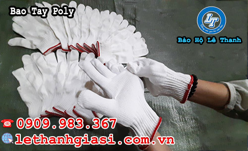 găng tay len đen trắng tại lê thanh freeship, miễn phí đổi trả len poly