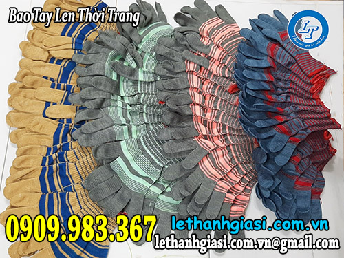 bao tay len thời trang - sợi len thiên nhiên pha cotton, poly len thời trang