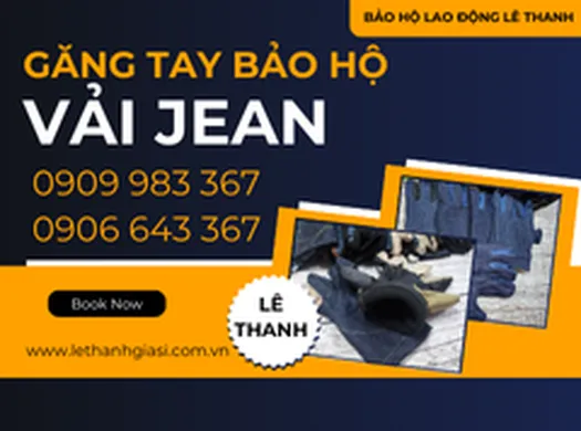 Sỉ GĂNG TAY VẢI JEAN dày dặn chống rách bảo hộ giá rẻ