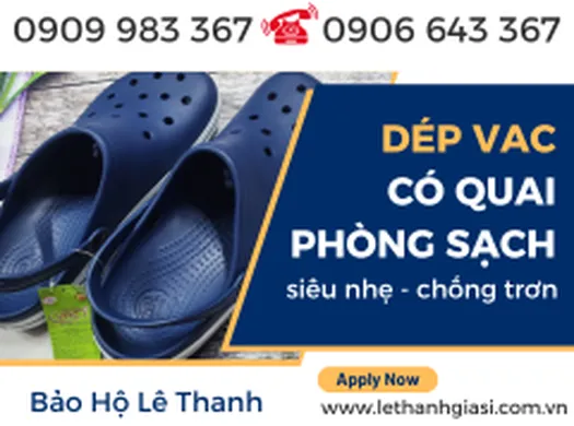 Bỏ mối giá rẻ DÉP PHÒNG SẠCH siêu nhẹ VAC