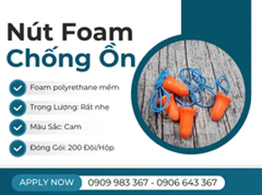 NÚT TAI CHỐNG ỒN FOAM CÓ DÂY giá sỉ giá rẻ giao nhanh HCM