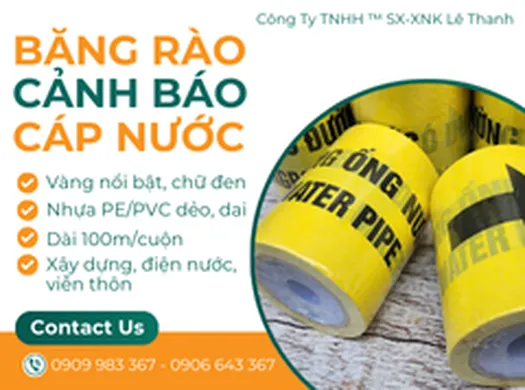 BĂNG CẢNH BÁO CÁP NƯỚC sỉ lẻ giá tốt in chữ rõ nét