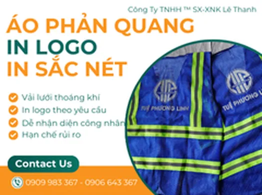 ÁO PHẢN QUANG IN LOGO – in sắc nét, giá tận xưởng Lê Thanh