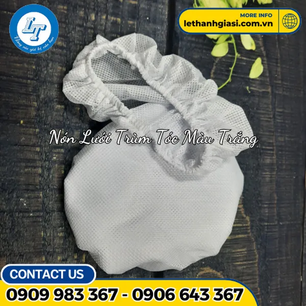 NÓN LƯỚI TRÙM TÓC MÀU TRẮNG
