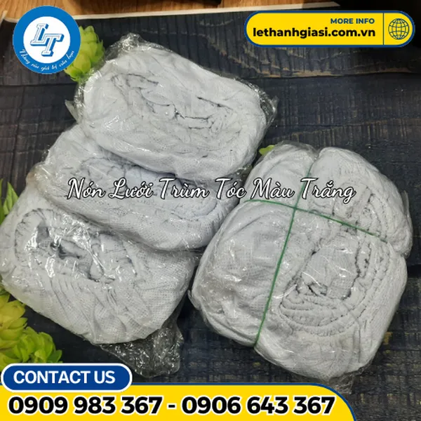 NÓN LƯỚI TRÙM TÓC MÀU TRẮNG