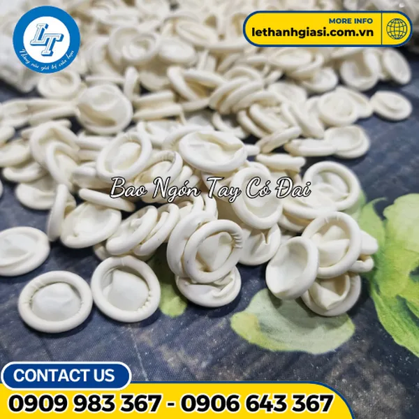 BAO NGÓN TAY CÓ ĐAI MÀU TRẮNG