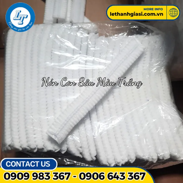 Nón Con Sâu Màu Trắng