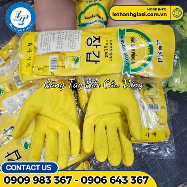 Găng Tay Cao Su Sắc Cầu Vồng