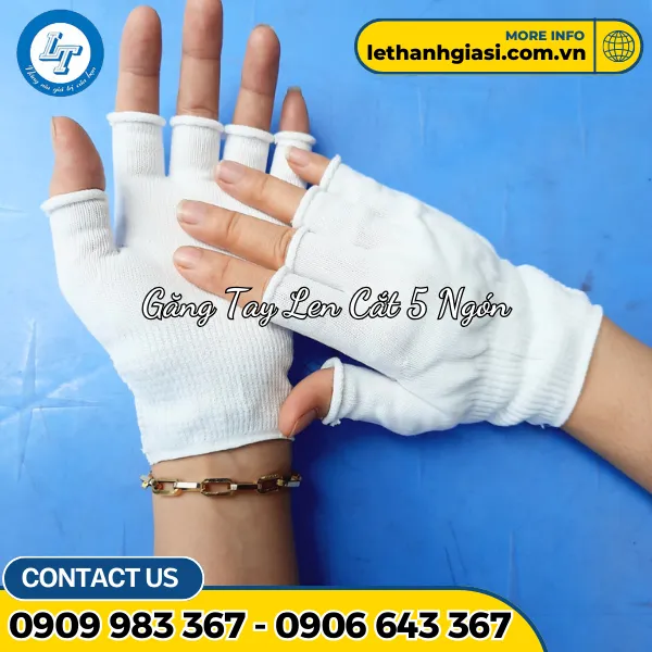 GĂNG TAY LEN CẮT 5 NGÓN