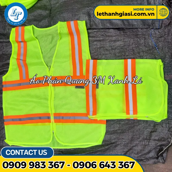 ÁO PHẢN QUANG 3M XANH LÁ