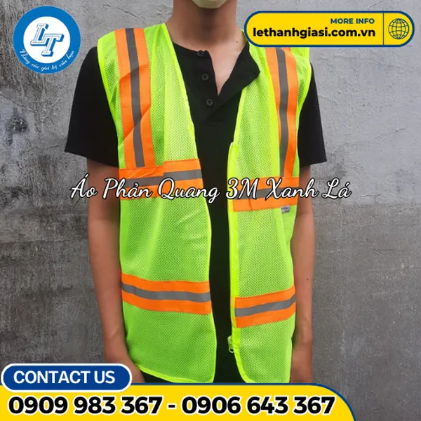 ÁO PHẢN QUANG 3M XANH LÁ