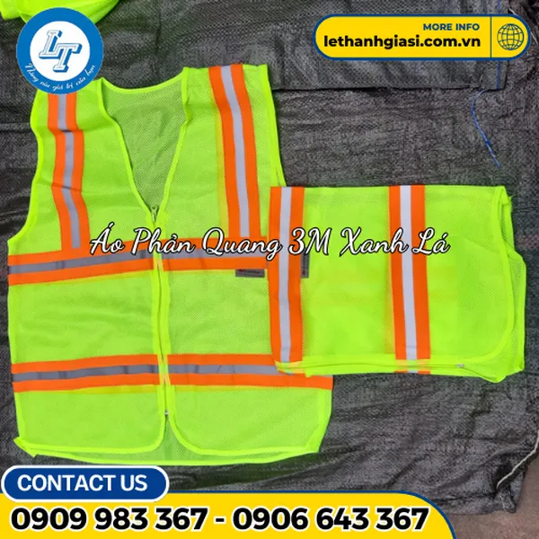 ÁO PHẢN QUANG 3M XANH LÁ