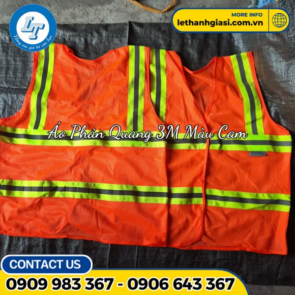 Áo  Phản Quang 3M Màu Cam