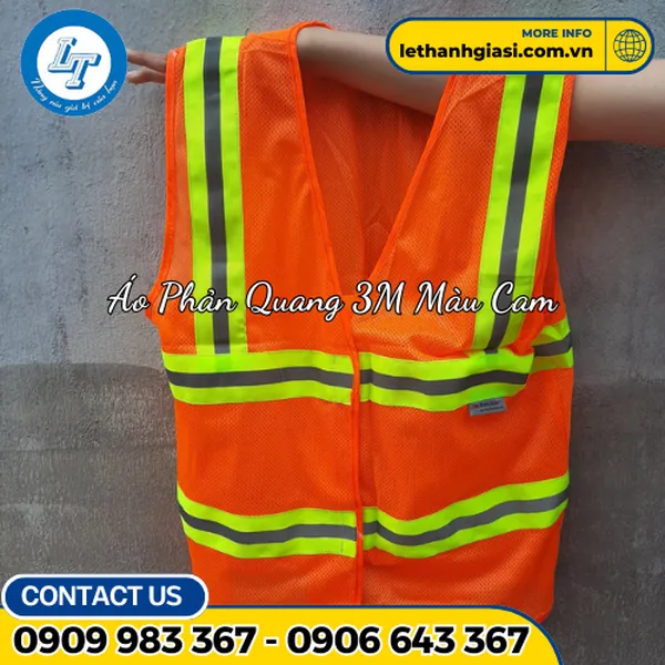 Áo  Phản Quang 3M Màu Cam