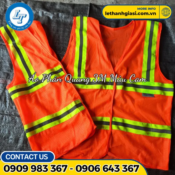 Áo  Phản Quang 3M Màu Cam