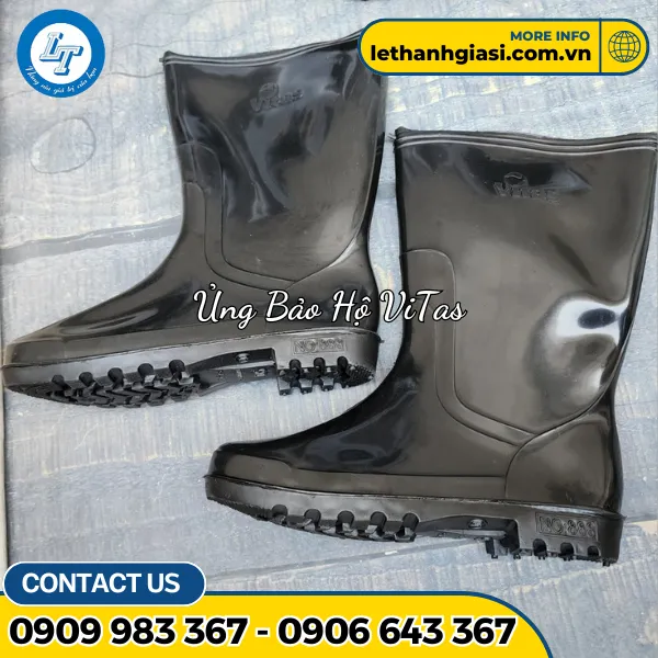 Ủng Cao Su Đen Vitas