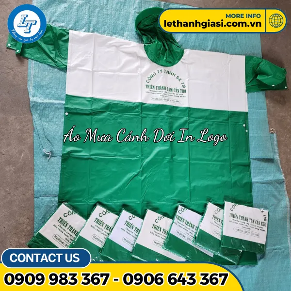 ÁO MƯA CÁNH DƠI IN LOGO