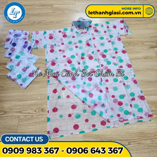 ÁO MƯA CÁNH DƠI CHẤM BI