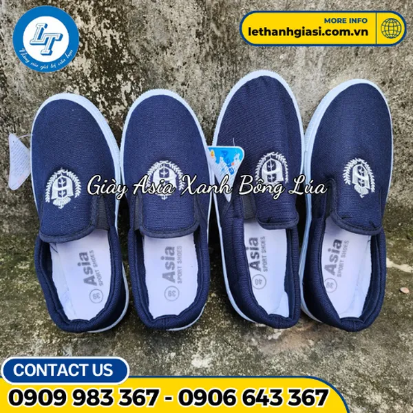 GIÀY ASIA  BÔNG LÚA XANH 