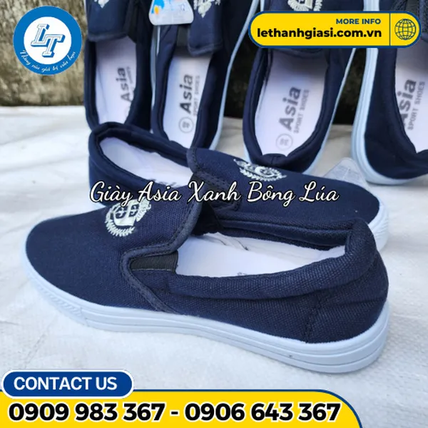 GIÀY ASIA  BÔNG LÚA XANH 