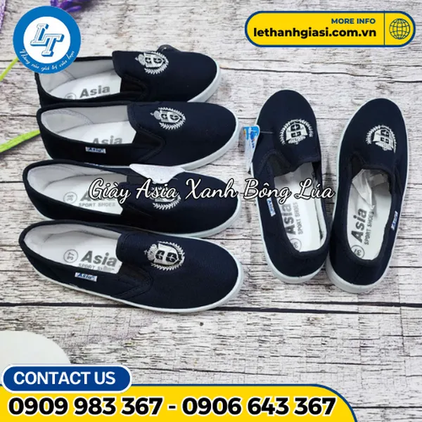 GIÀY ASIA  BÔNG LÚA XANH 