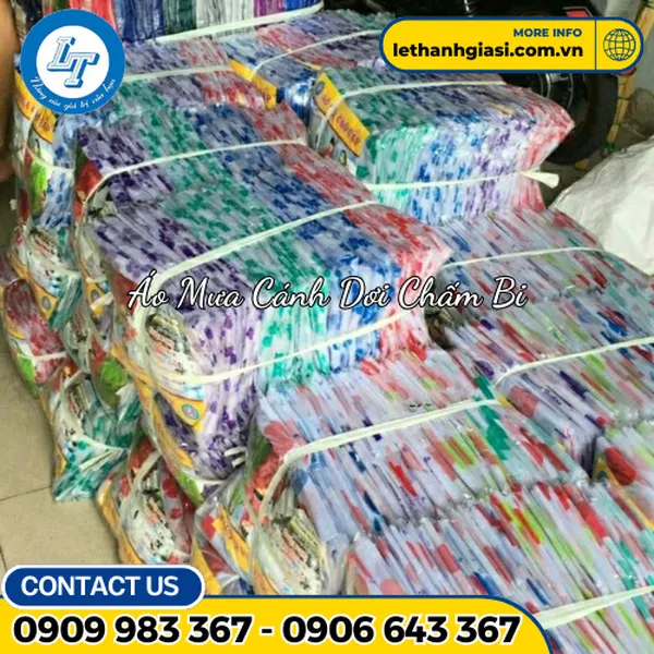 ÁO MƯA CÁNH DƠI CHẤM BI