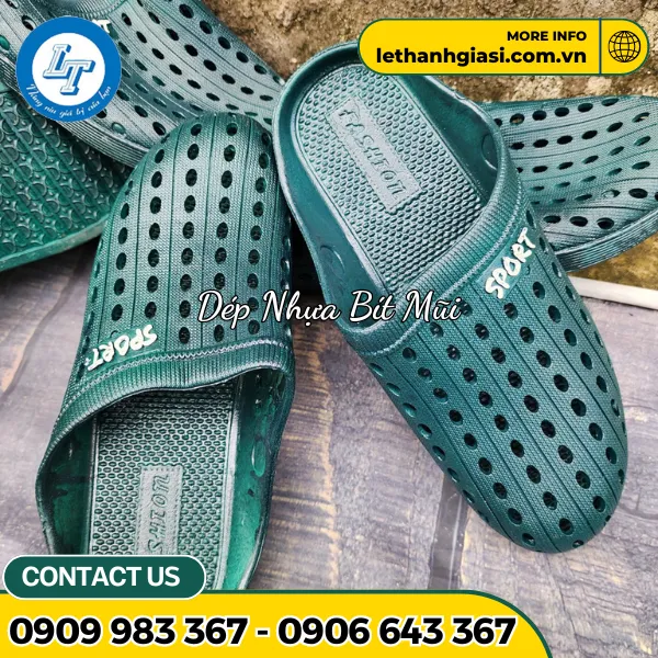 Dép Nhựa Bít Đầu Mũi