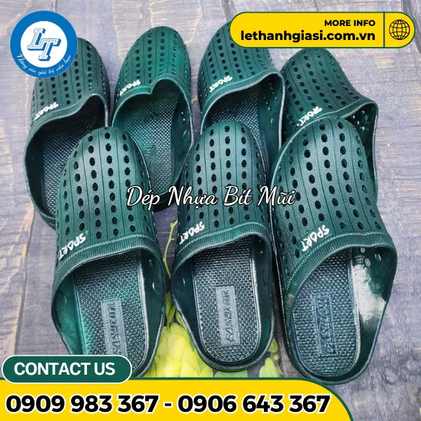 Dép Nhựa Bít Đầu Mũi