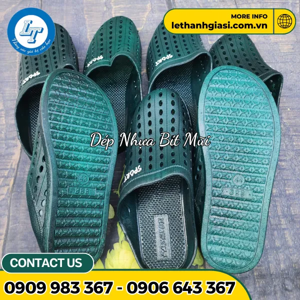 Dép Nhựa Bít Đầu Mũi
