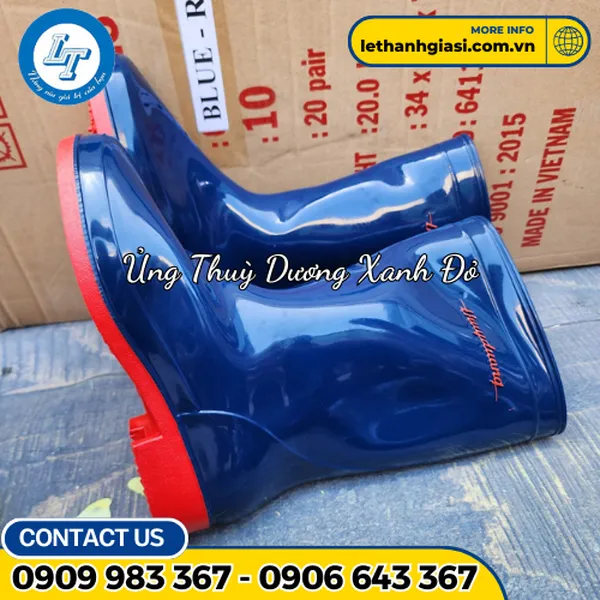 Ủng Thuỳ Dương Xanh Đế Đỏ