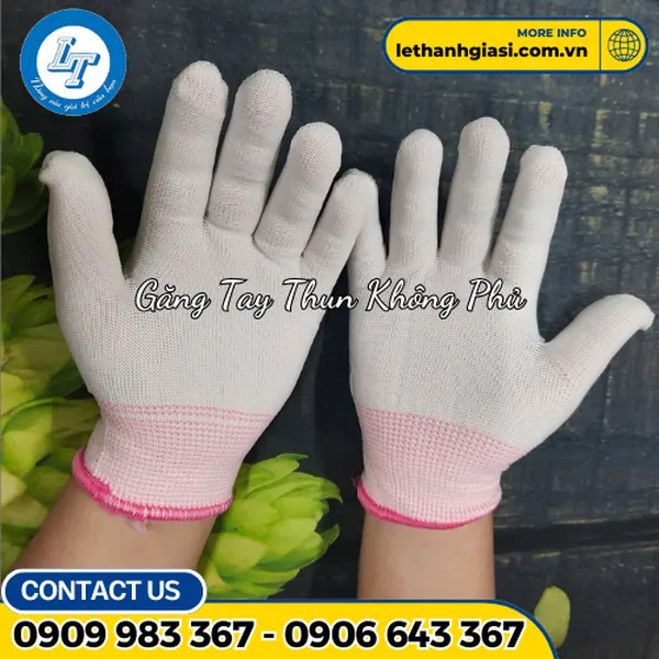 BAO TAY VẢI KHÔNG PHỦ VIỀN HỒNG