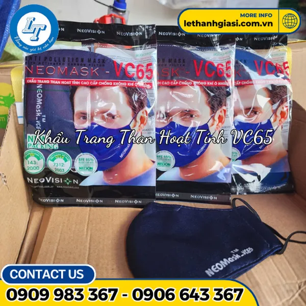 Khẩu Trang Than Hoạt Tính VC65