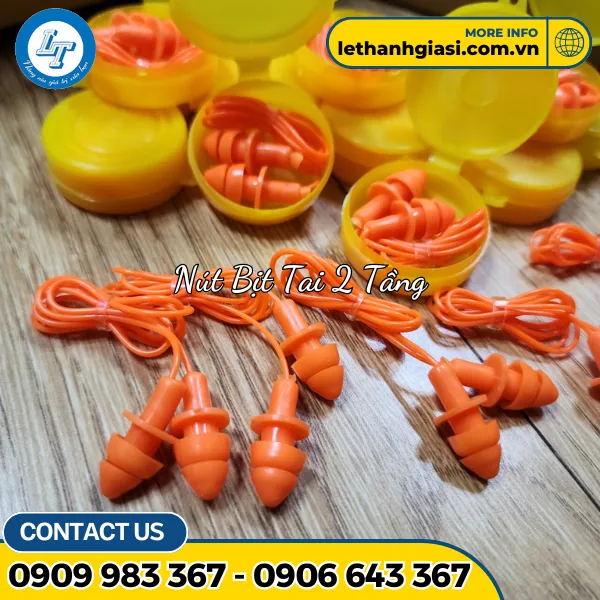 NÚT BỊT TAI SILICONE 2 TẦNG