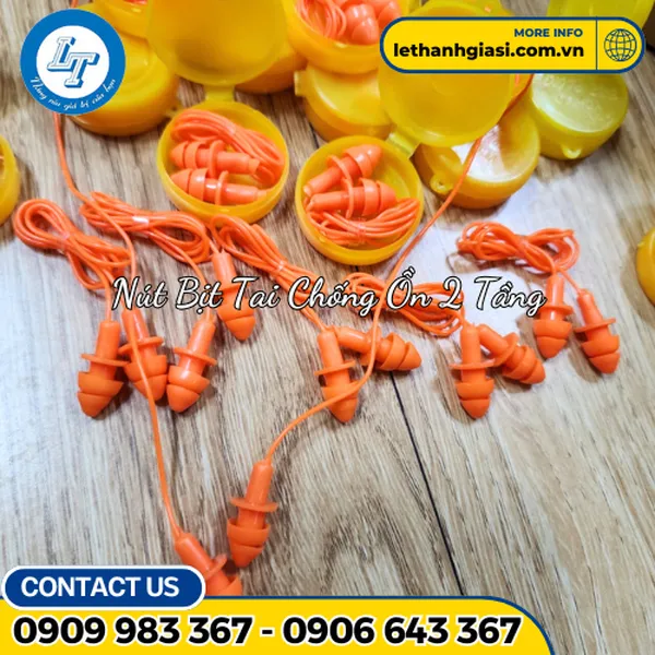 NÚT BỊT TAI SILICONE 2 TẦNG