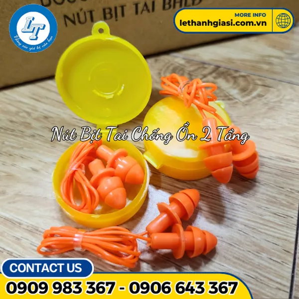 NÚT BỊT TAI SILICONE 2 TẦNG