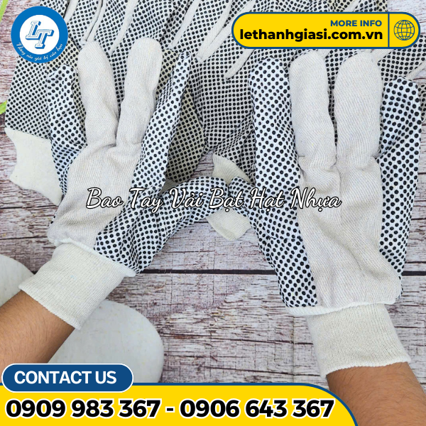 Bao Tay Vải Bạt Hạt Nhựa