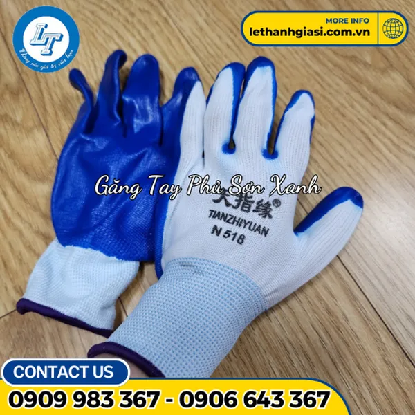 BAO TAY VẢI PHỦ SƠN XANH