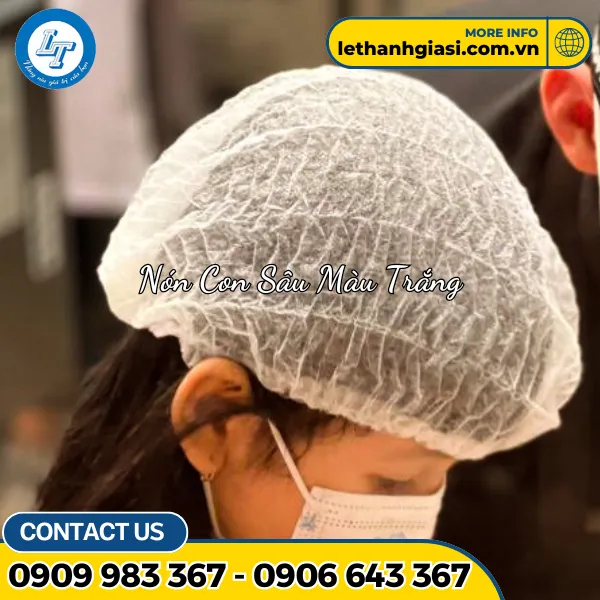 Nón Con Sâu Màu Trắng