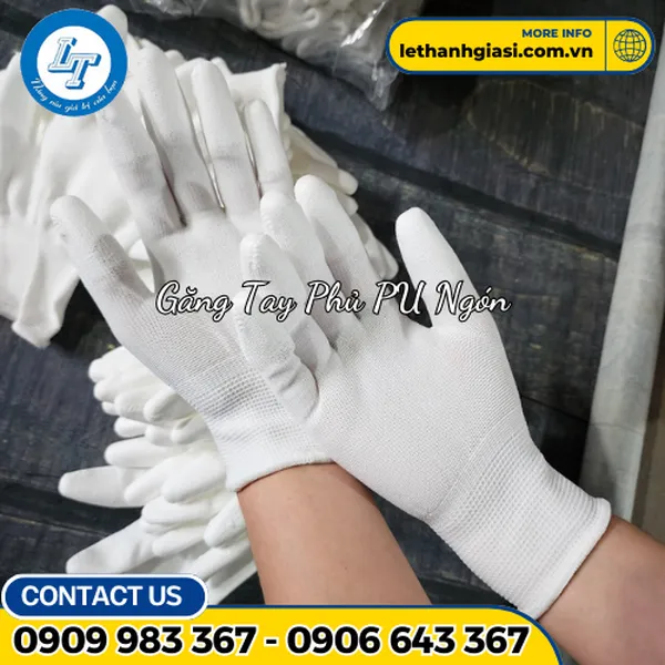 Bao Tay Thun Phủ PU Ngón