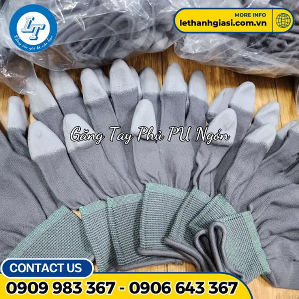 Bao Tay Thun Phủ PU Ngón