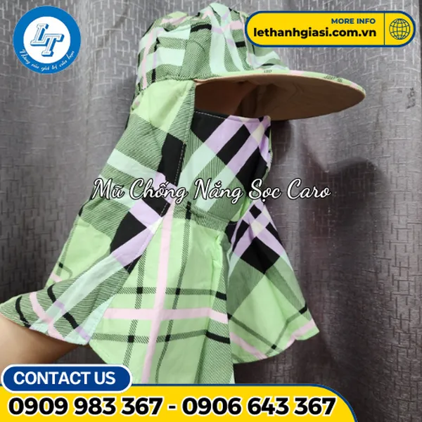 Nón Chống Nắng Sọc Caro