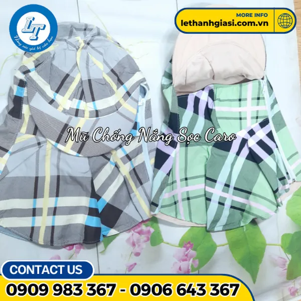 Nón Chống Nắng Sọc Caro