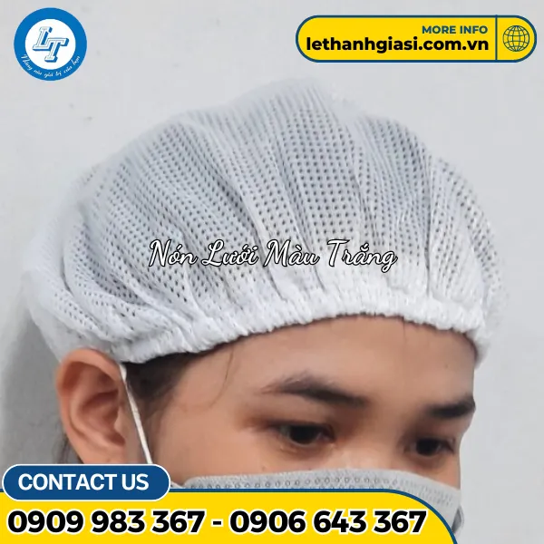 NÓN LƯỚI TRÙM TÓC MÀU TRẮNG