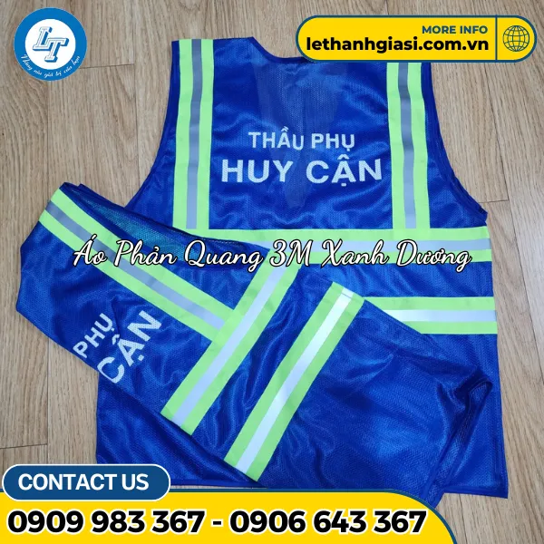 ÁO PHẢN QUANG 3M XANH DƯƠNG